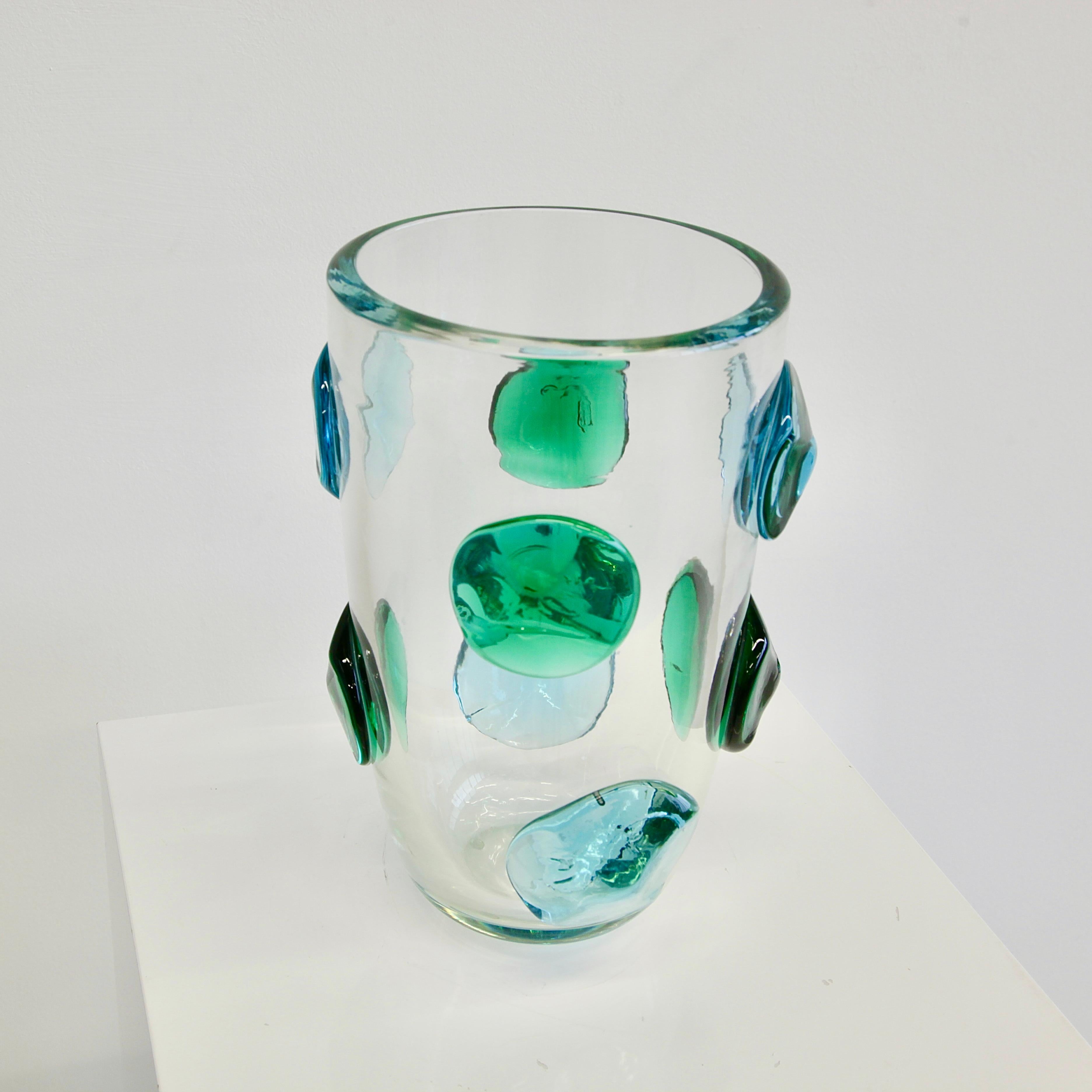 Große Vase aus mundgeblasenem Glas, Italien, Murano. im Zustand „Hervorragend“ im Angebot in Berlin, Berlin