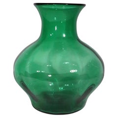 Große mundgeblasene Kunstglasvase aus der Mitte des Jahrhunderts von Blenko