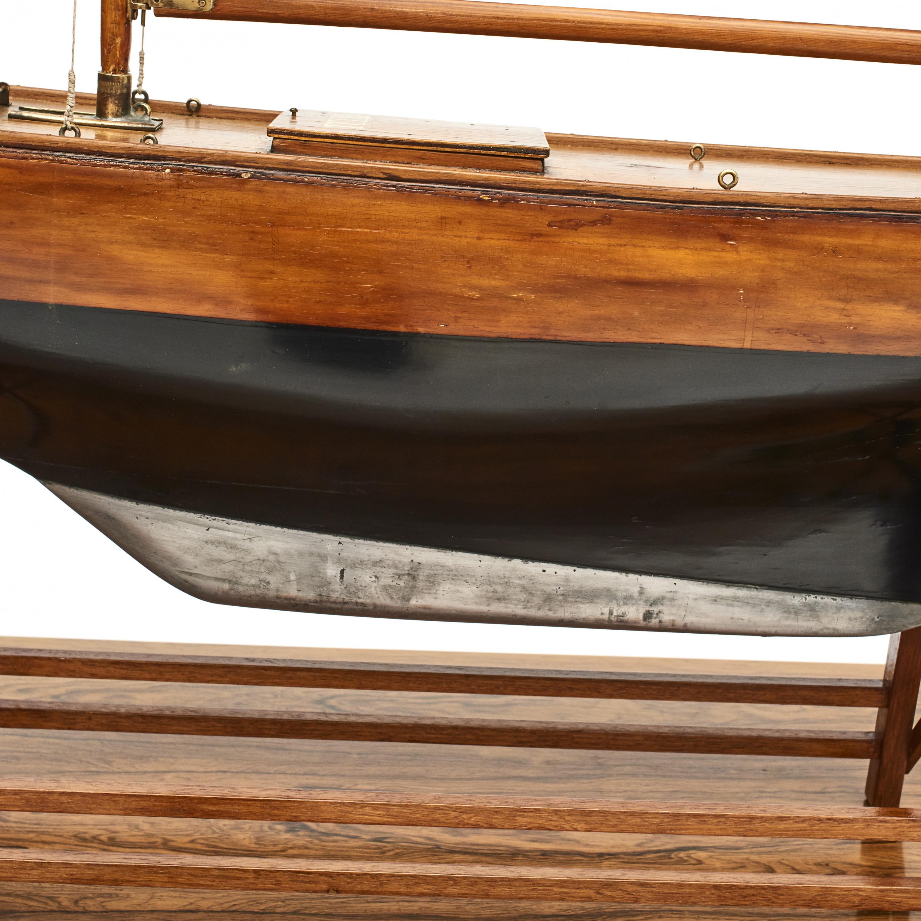 Large Hand-Built Model of Wooden Pond Yacht 1