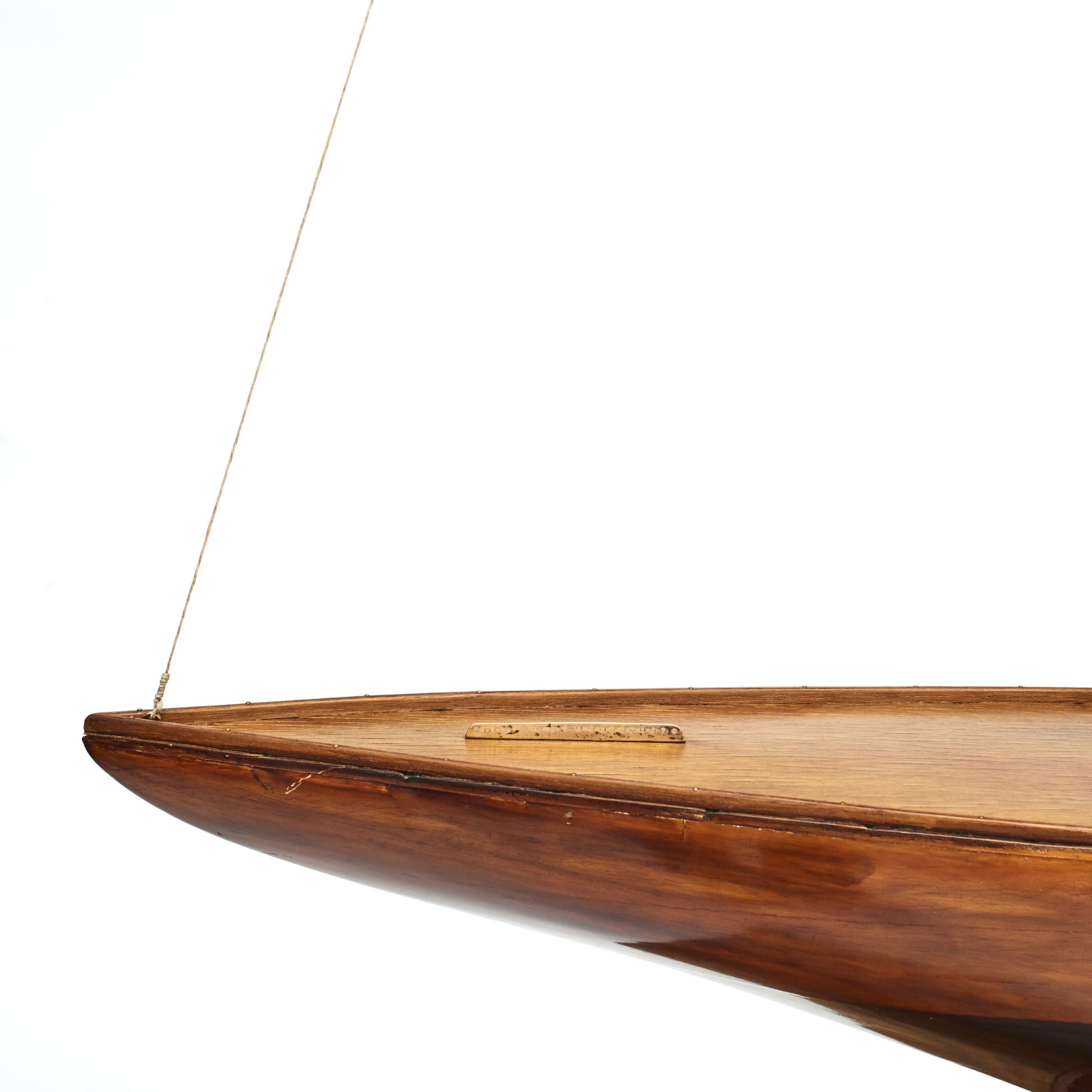 Large Hand-Built Model of Wooden Pond Yacht 2