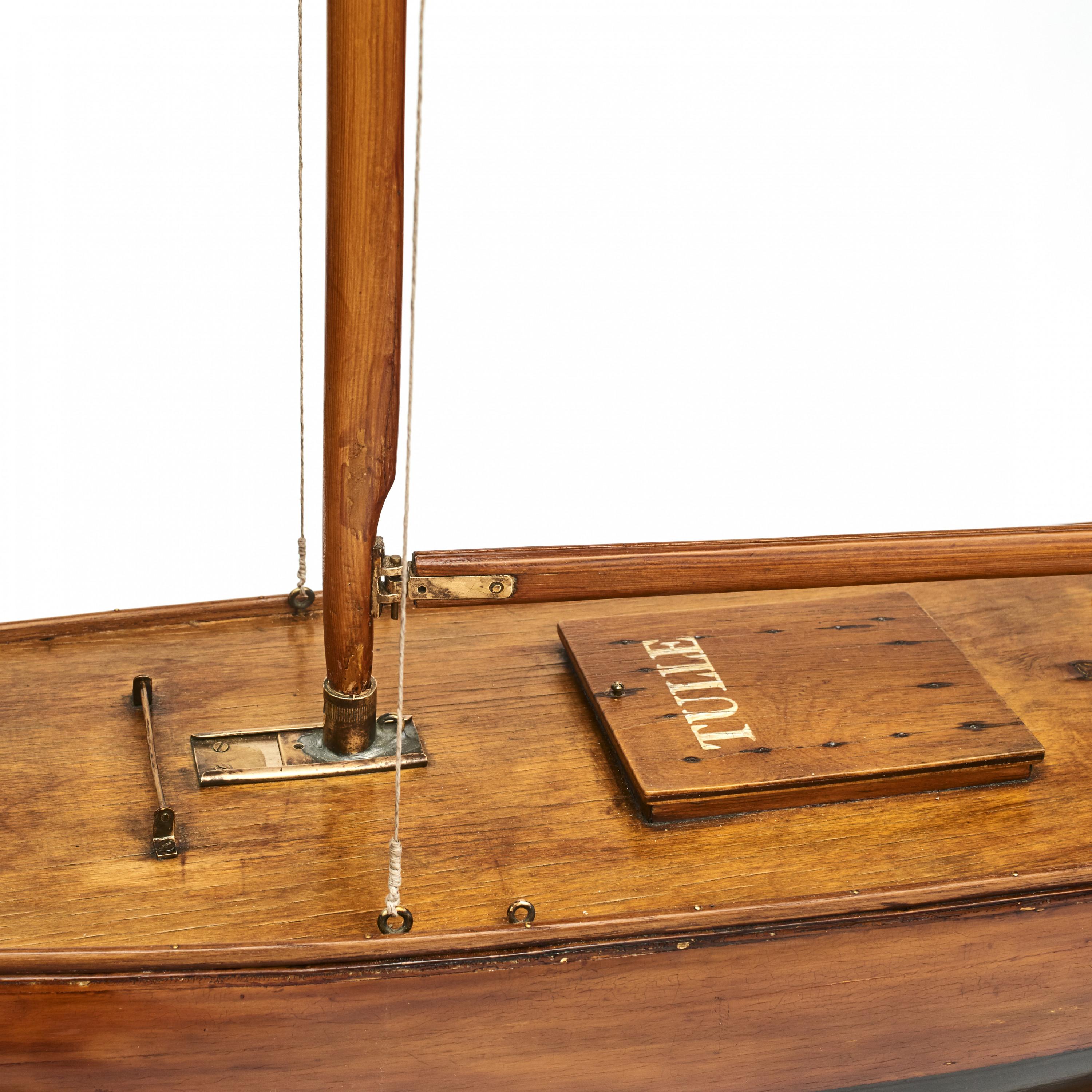 Large Hand-Built Model of Wooden Pond Yacht 3