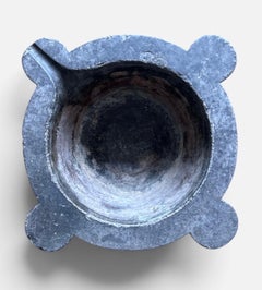 Large Hand-Carved Arduin Stone Mortar, Southern Netherlands, 17th/18th Century