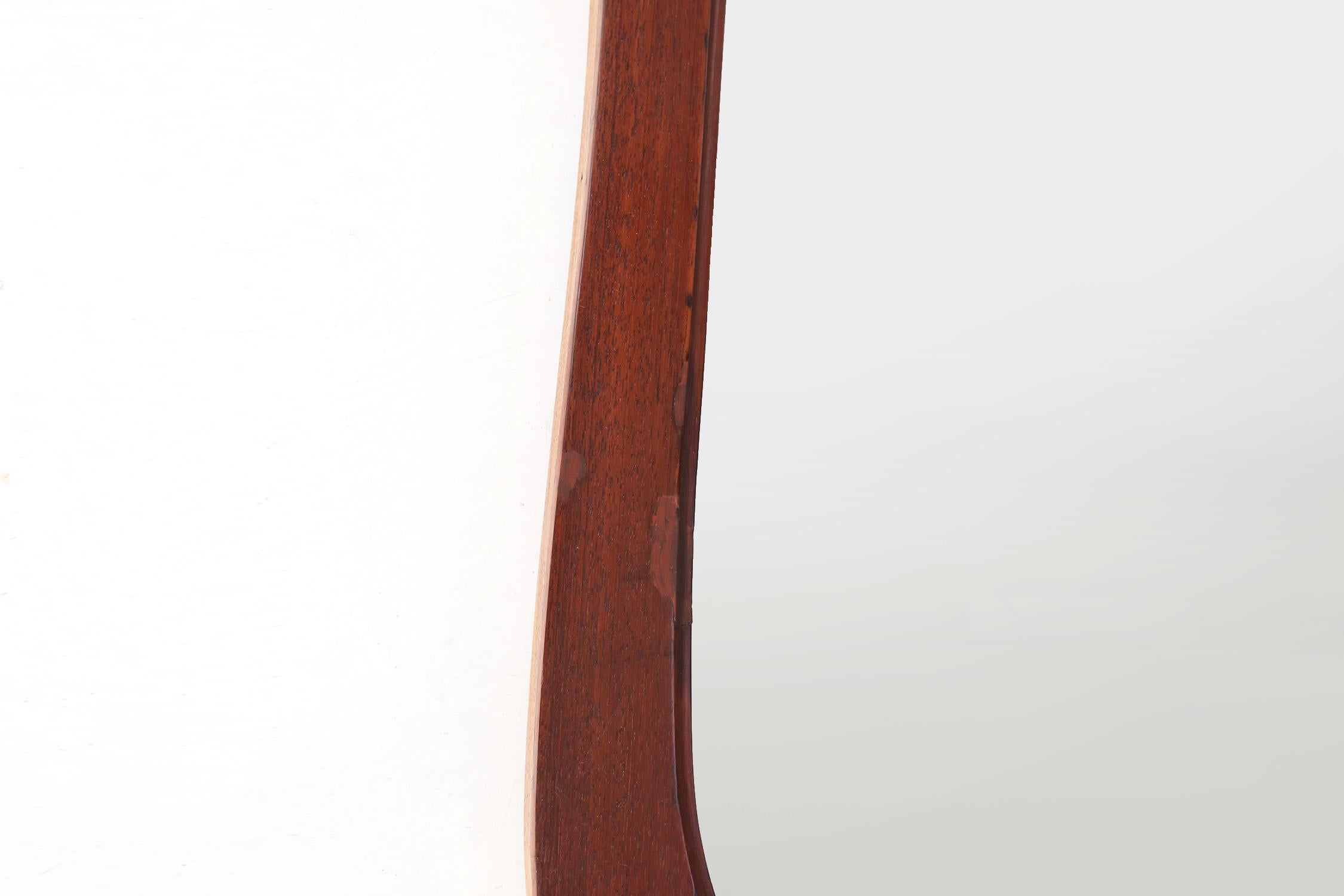 Grand miroir de cheminée Art nouveau sculpté à la main, France, vers 1910 en vente 3
