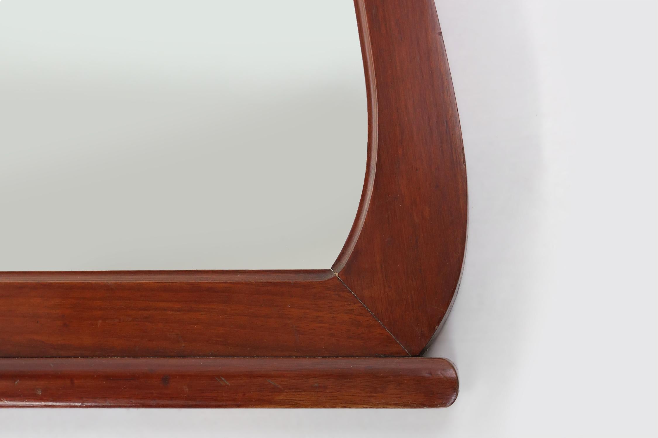 Grand miroir de cheminée Art nouveau sculpté à la main, France, vers 1910 en vente 2