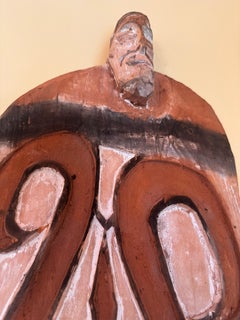 Large Hand Carved Asmat Shield from Papua New Guinea, 1970s