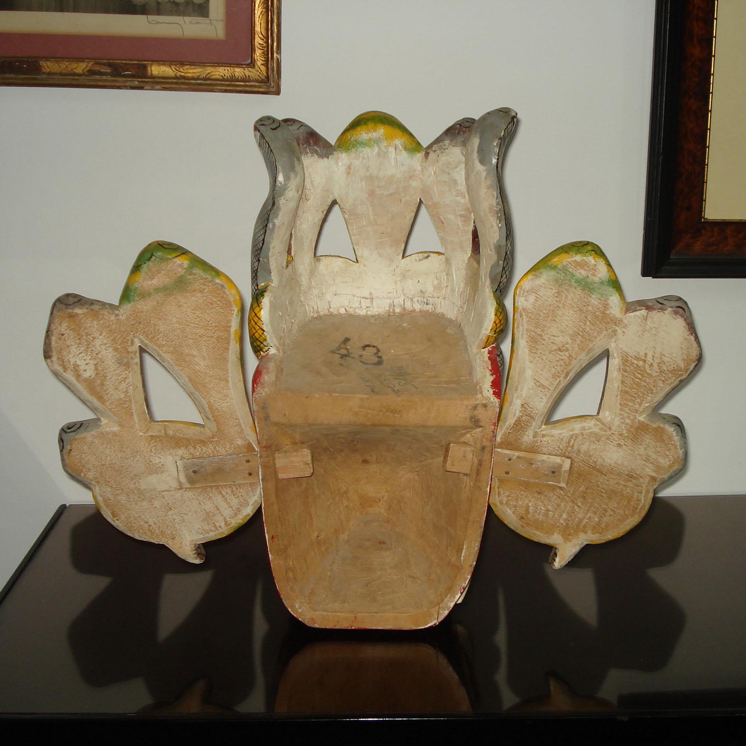 Large Hand-Carved Balinese Barong Dance Mask For Sale 2