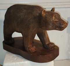 Large Hand Carved Bear