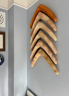Large Hand-Carved Ceramic Wall Sculptures with Abstract Design