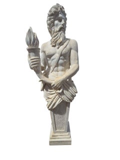 Large Hand-Carved Italian Marble Allegorical Sculpture, 180 CM