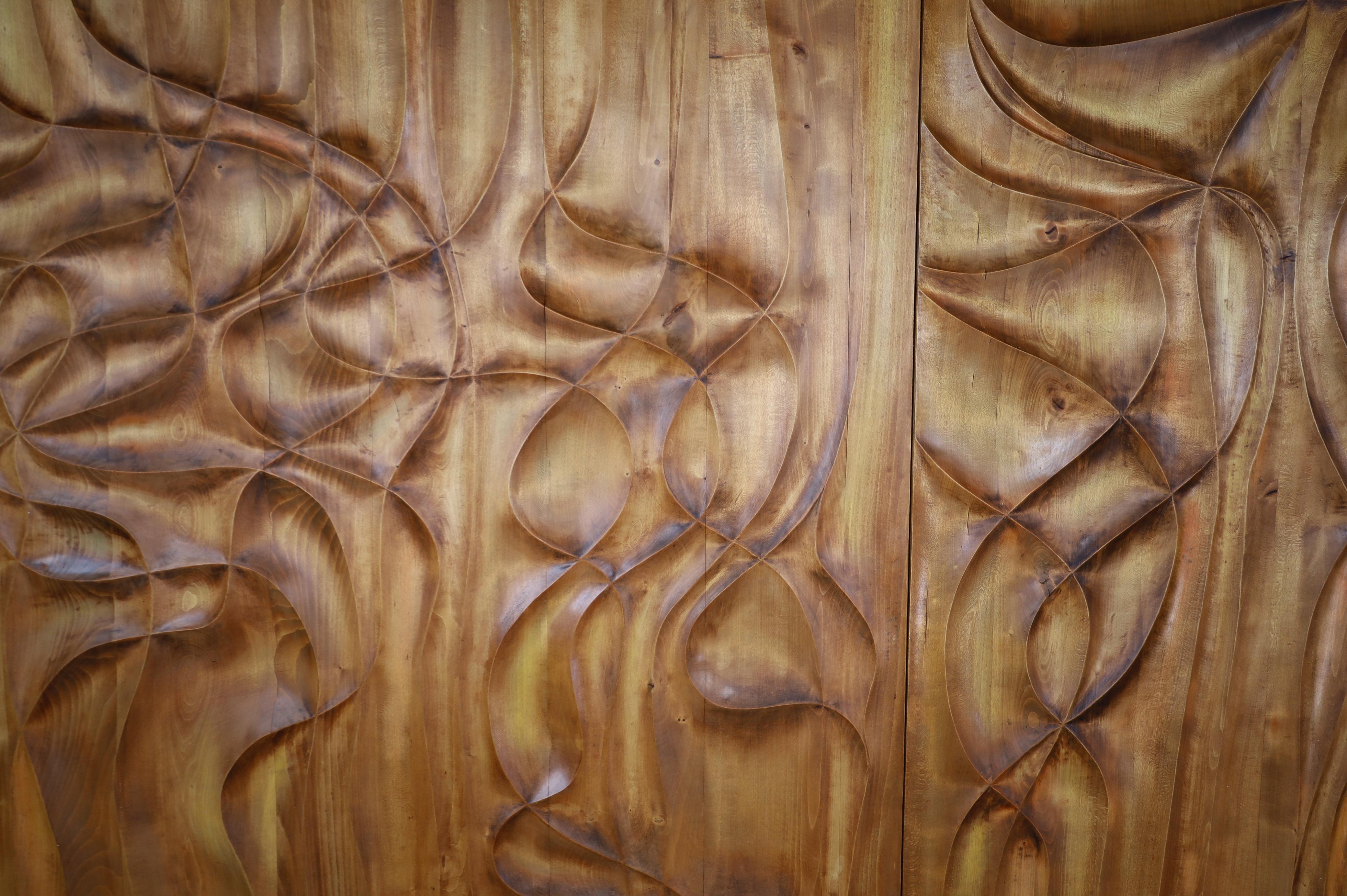 Large Hand-Carved Linden Wood Wall Panels, Fairmont Golden Prague Hotel CZ 1970s For Sale 5