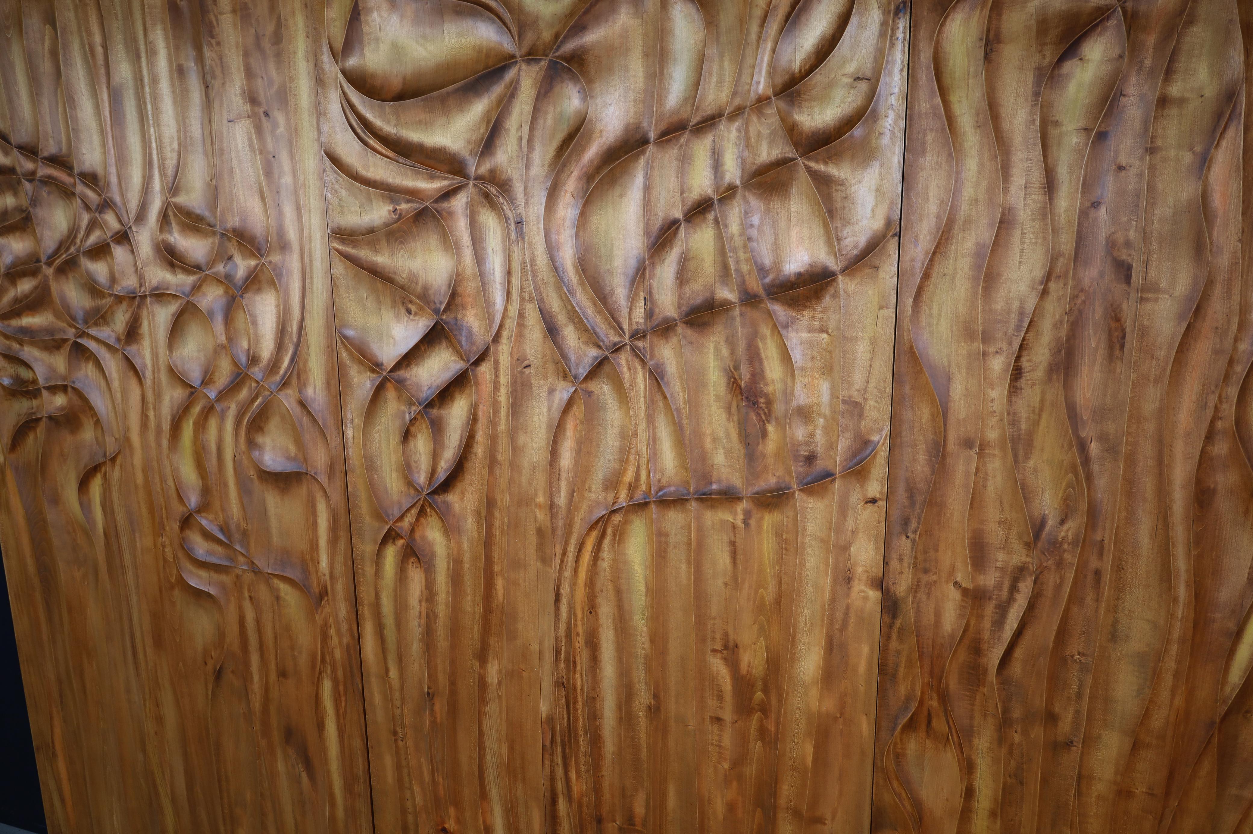 Large Hand-Carved Linden Wood Wall Panels, Fairmont Golden Prague Hotel CZ 1970s For Sale 7