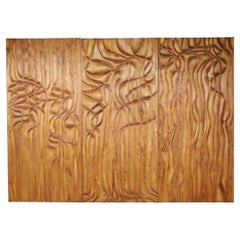 Large Hand-Carved Linden Wood Wall Panels, Fairmont Golden Prague Hotel CZ 1970s