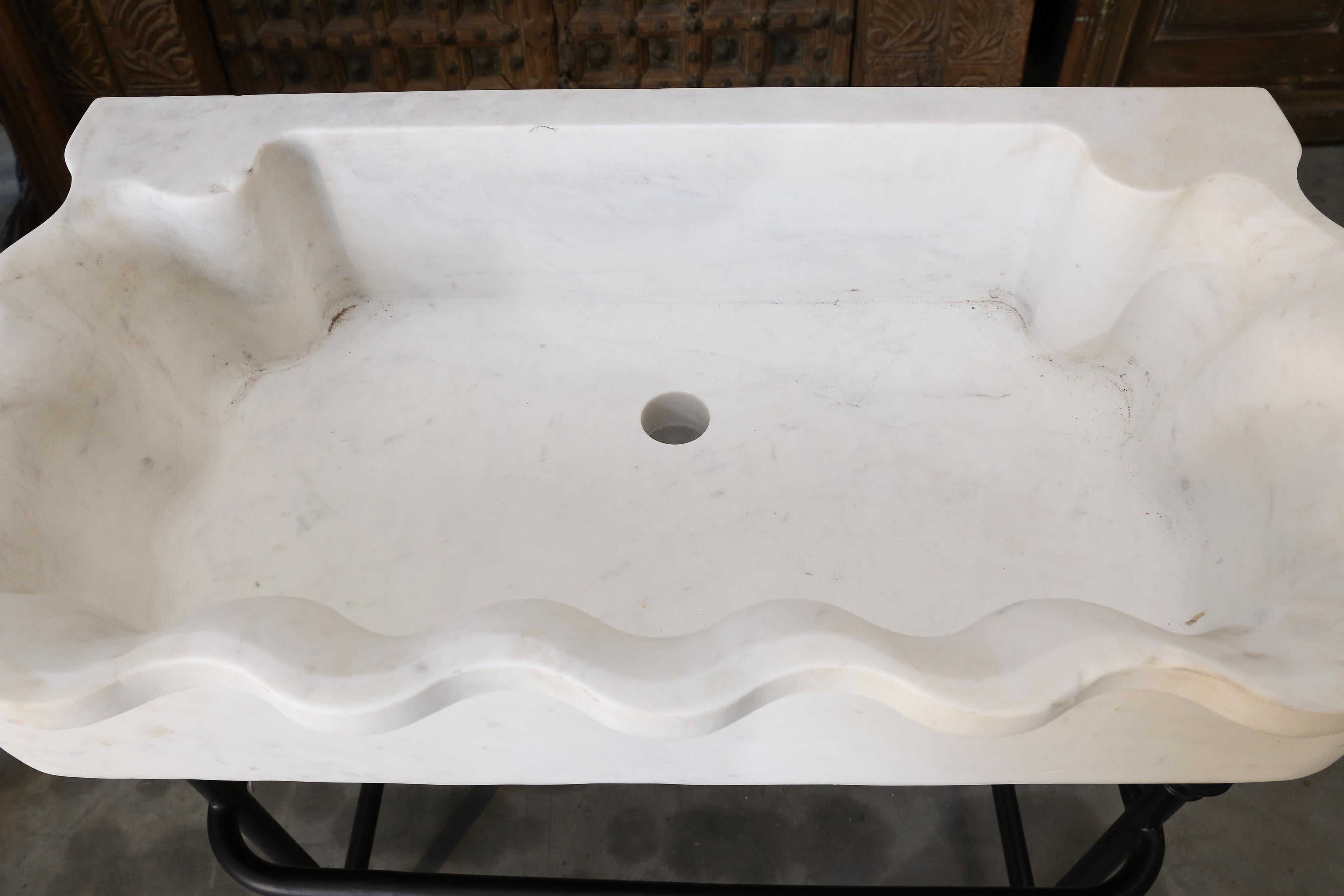 custom marble sink