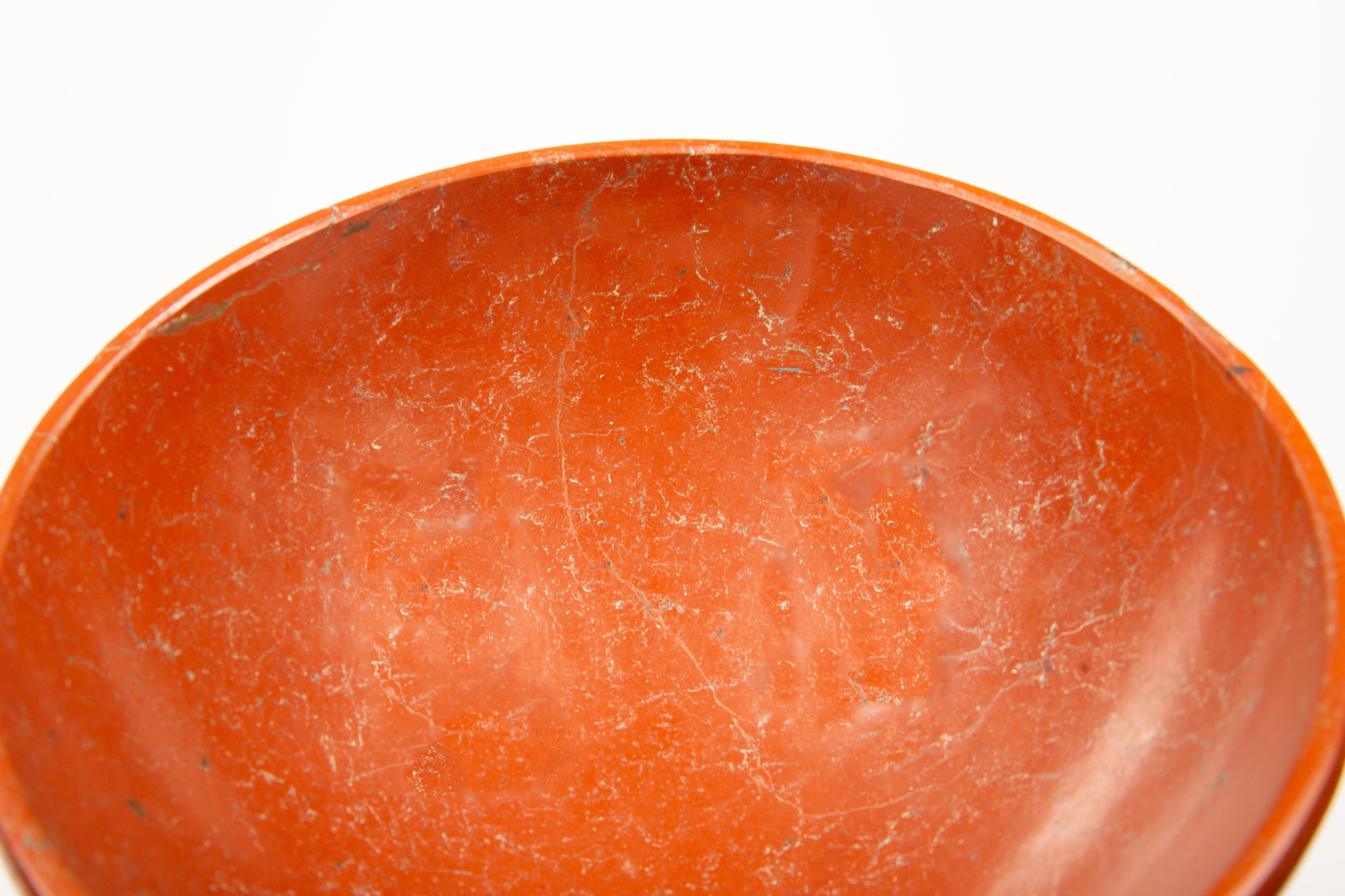 Hand-carved and polished out of a solid piece of red jasper stone. This 6