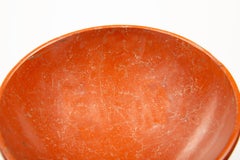 Large Hand-Carved Red Jasper Bowl from India