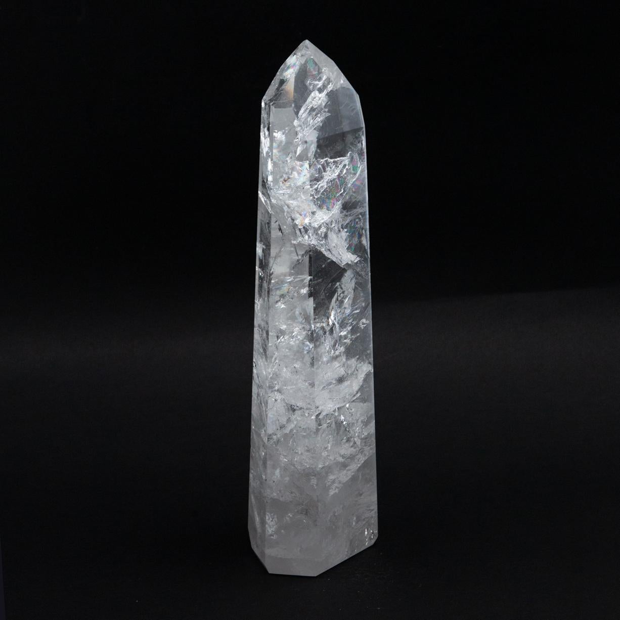 Large Hand Carved Rock Crystal Point 1