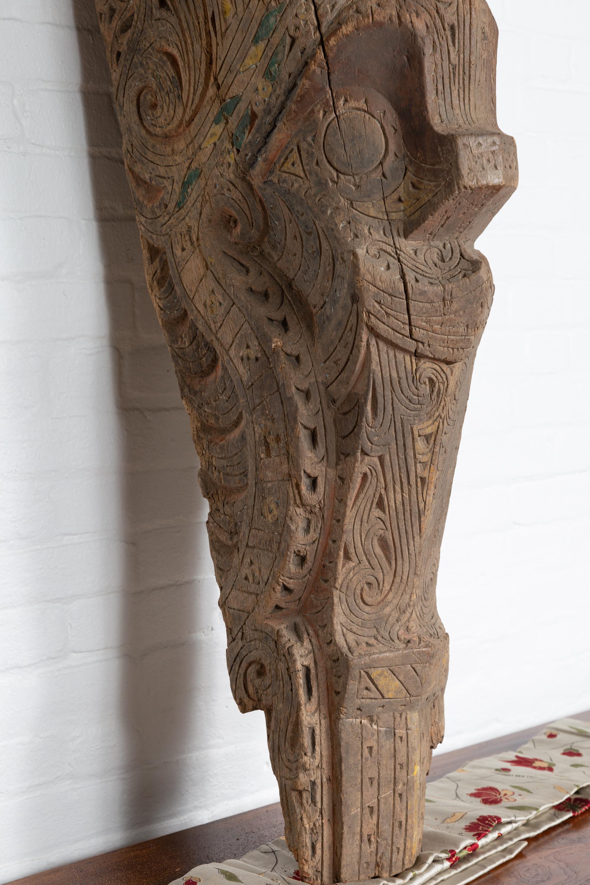 Large Hand Carved Singa Singa Tribal Carving from the Batak People in Sumatra For Sale 2
