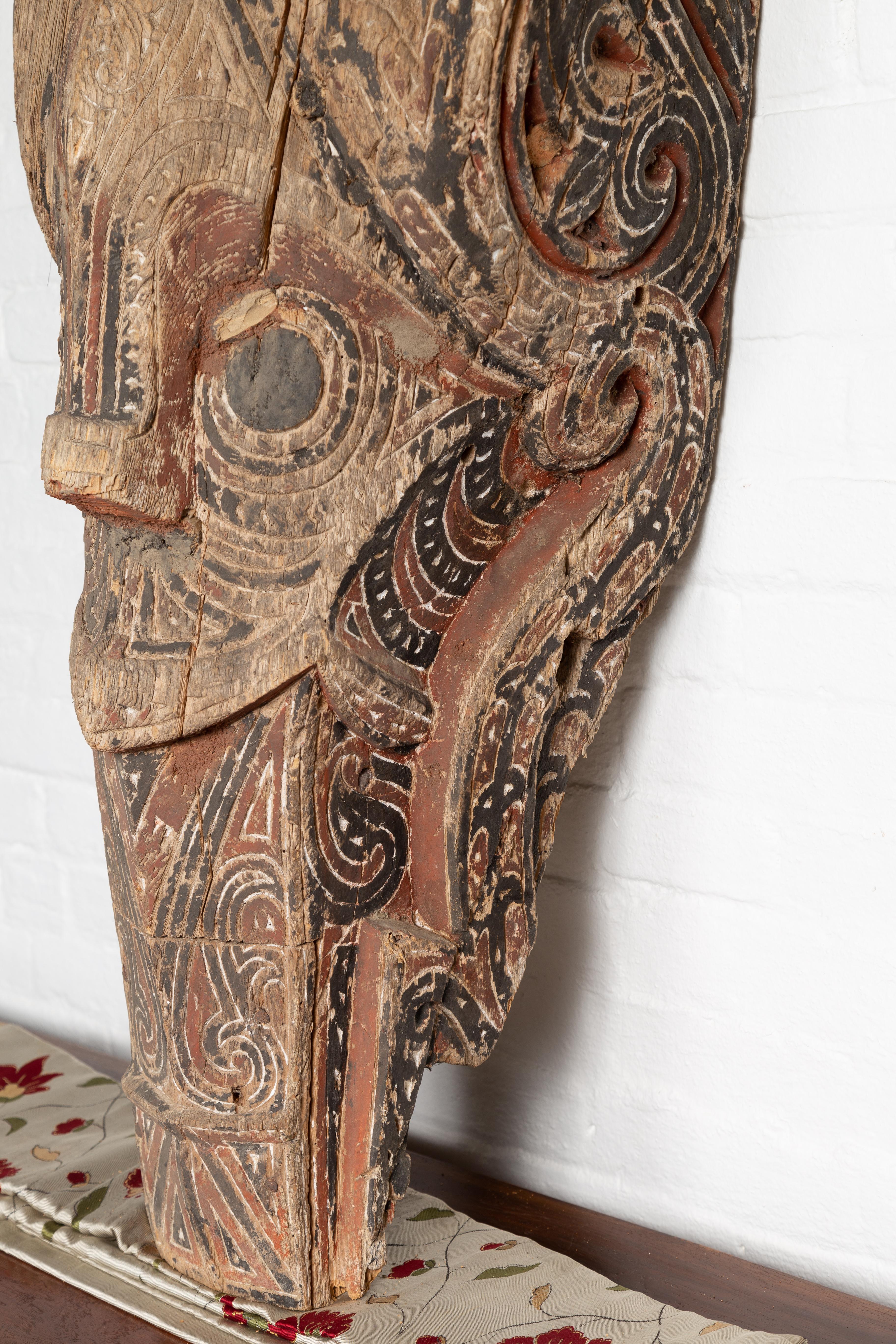 Large Hand Carved Singa Singa Tribal Carving from the Batak People, Sumatra 3