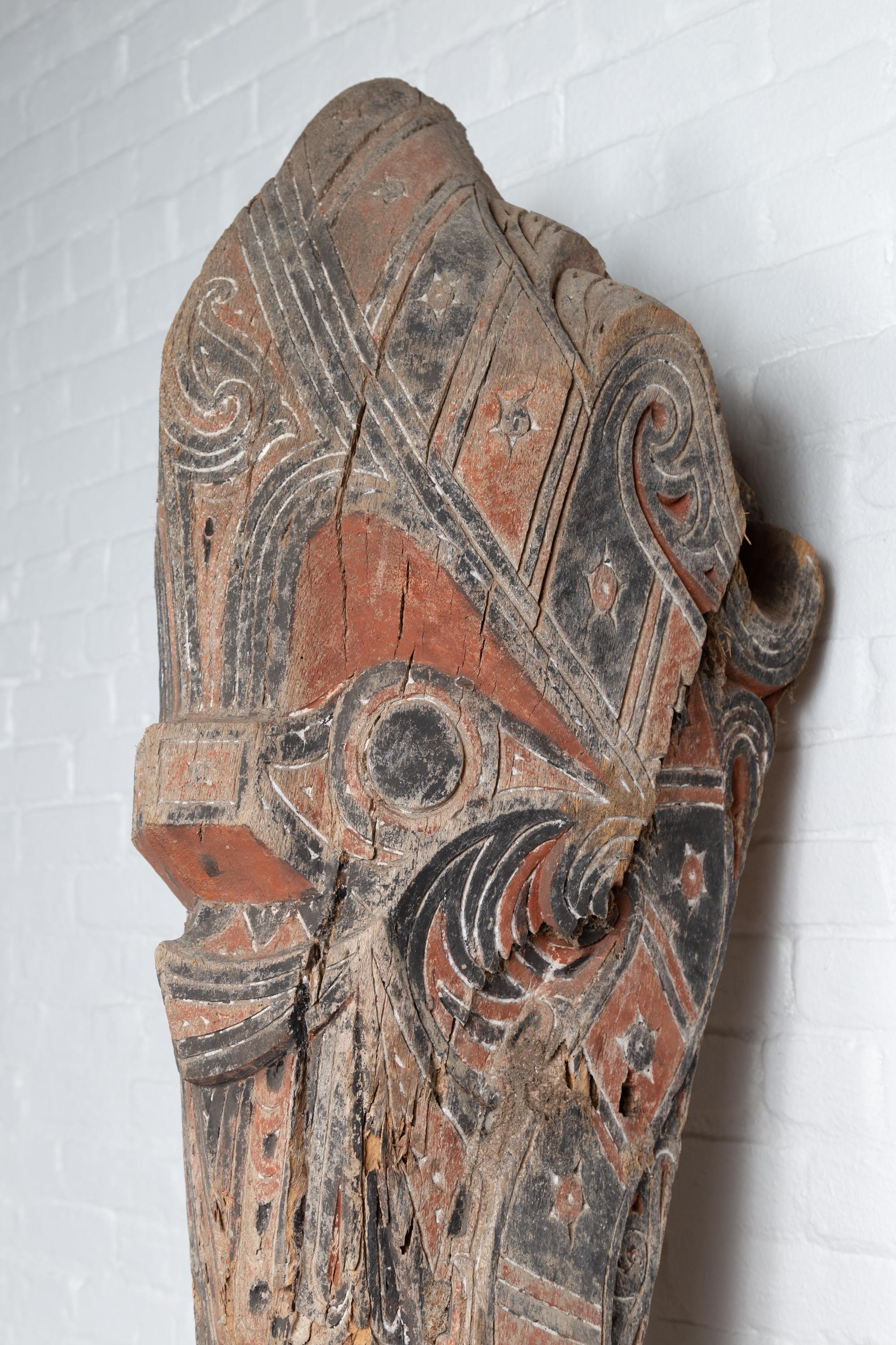 Large Hand Carved Singa Singa Tribal Carving from the Batak People, Sumatra 4