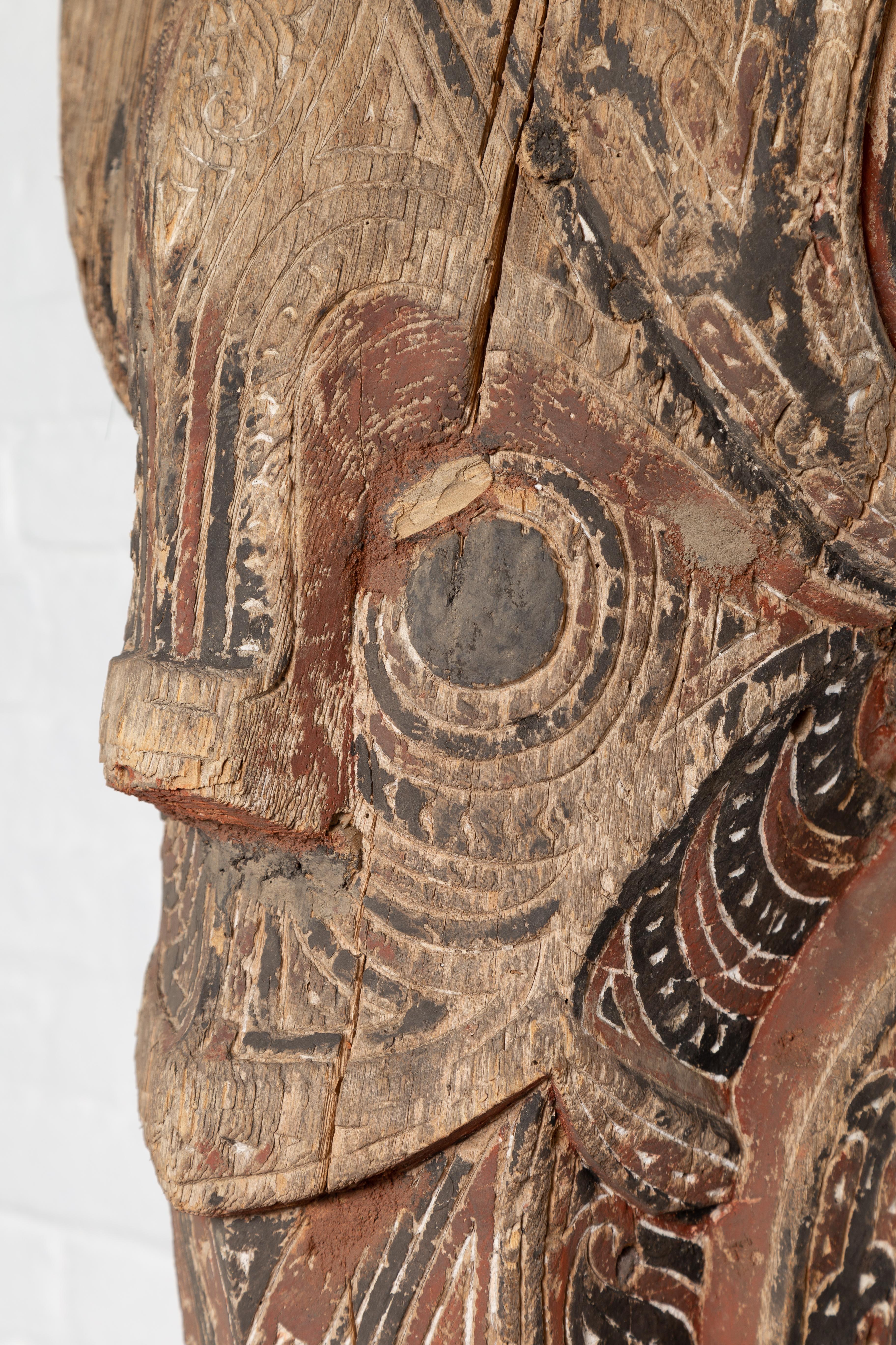 Large Hand Carved Singa Singa Tribal Carving from the Batak People, Sumatra 4