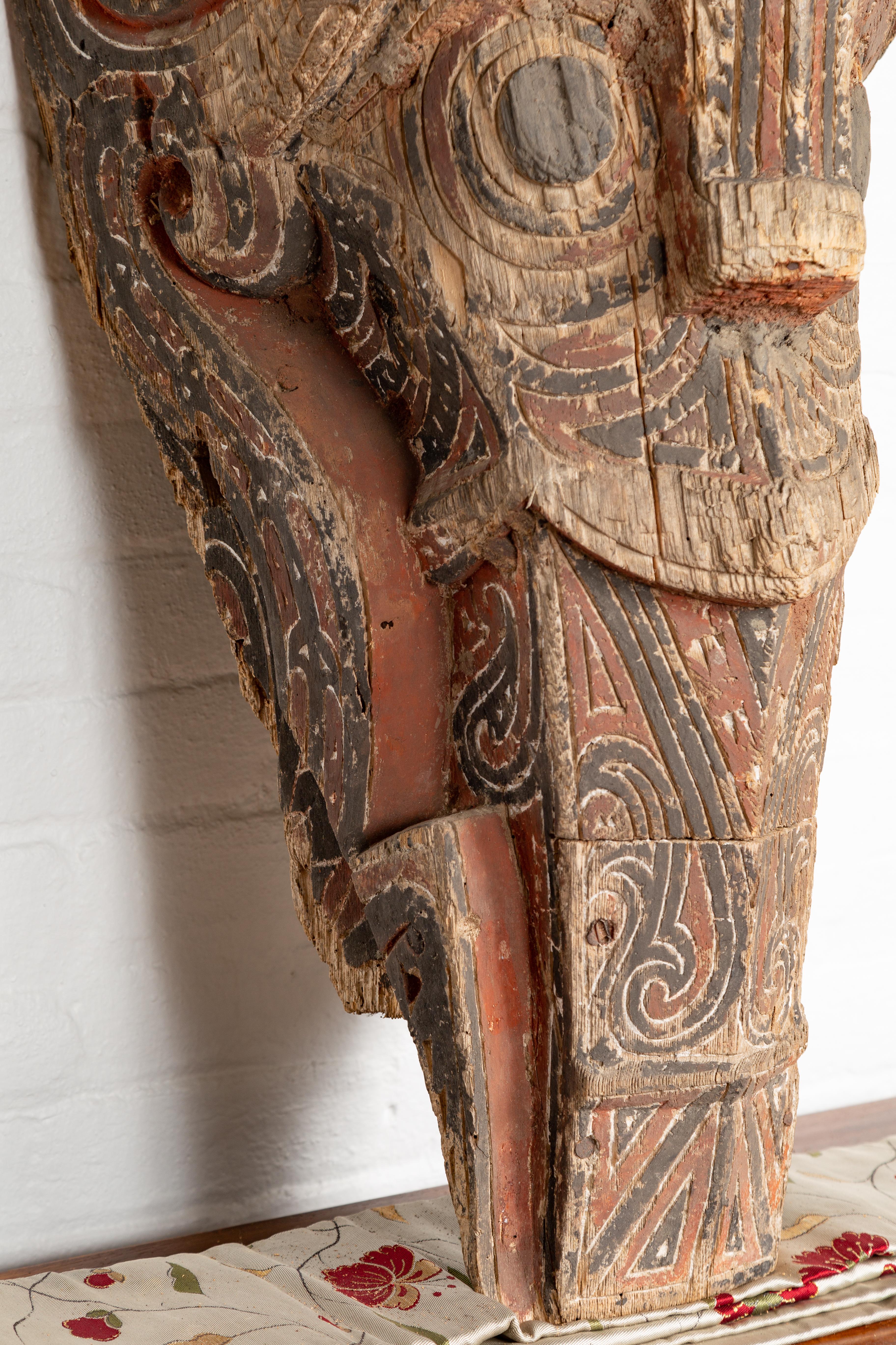 Large Hand Carved Singa Singa Tribal Carving from the Batak People, Sumatra 1