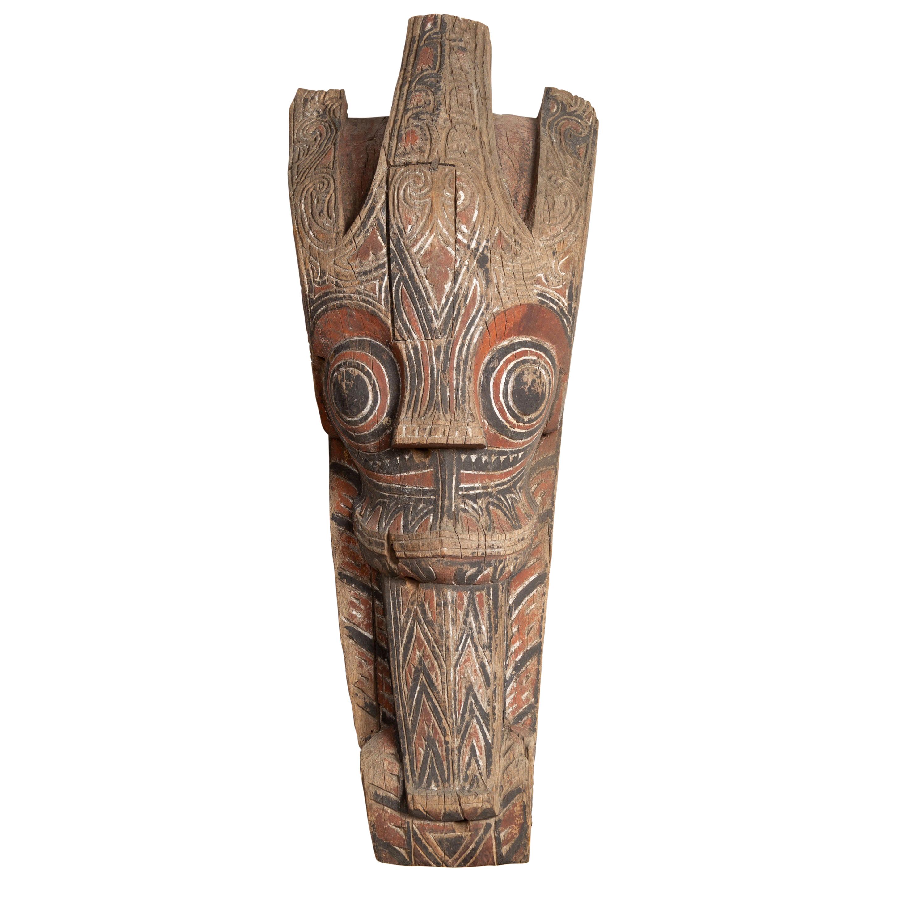 Large Hand Carved Singa Singa Tribal Carving from the Batak People, Sumatra For Sale