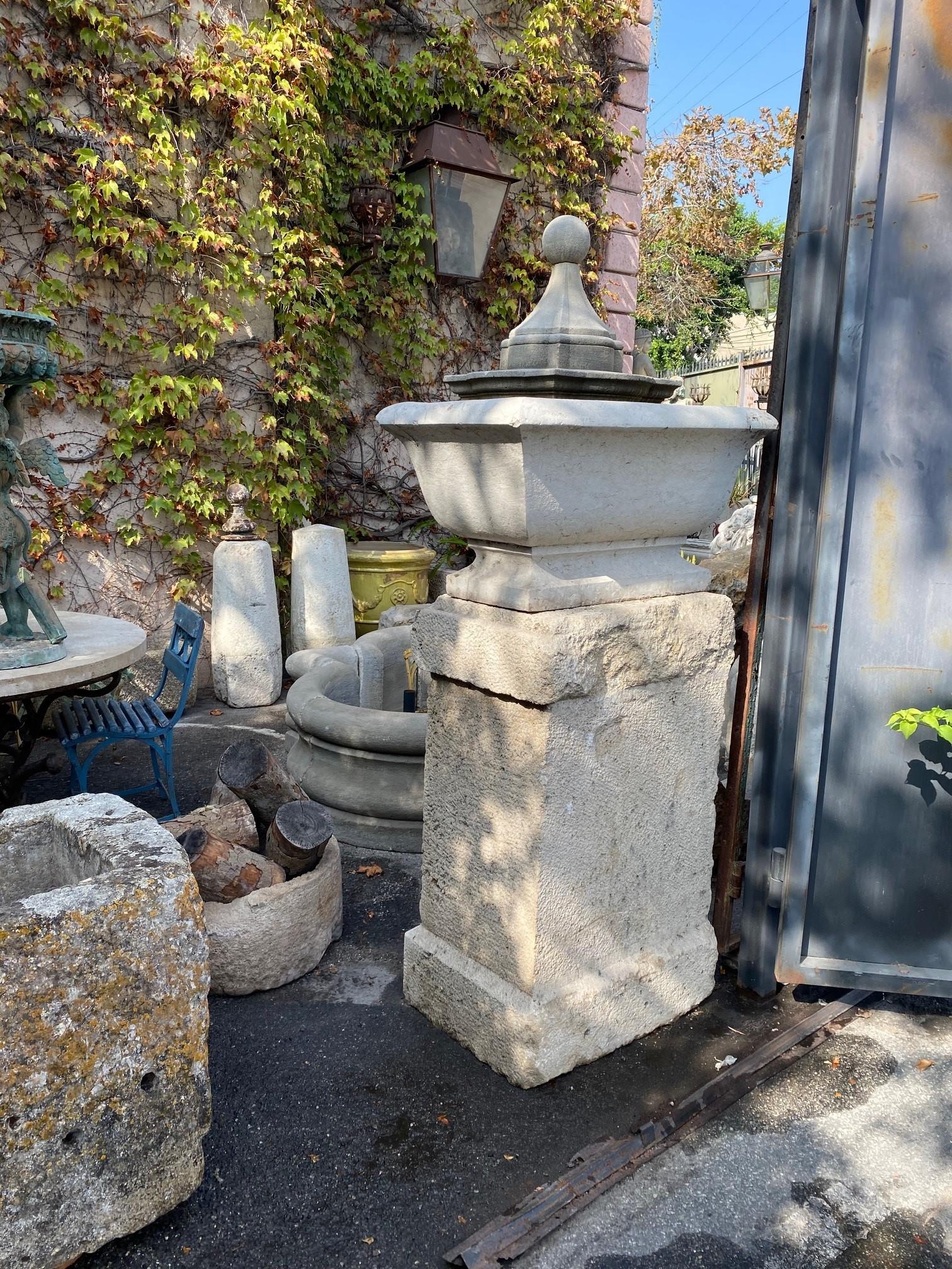 Very Large Hand Carved Stone Jardiniere Decorative Planter Urn Basin Antiques  For Sale 9