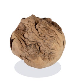 Large Hand Carved Teak Ball