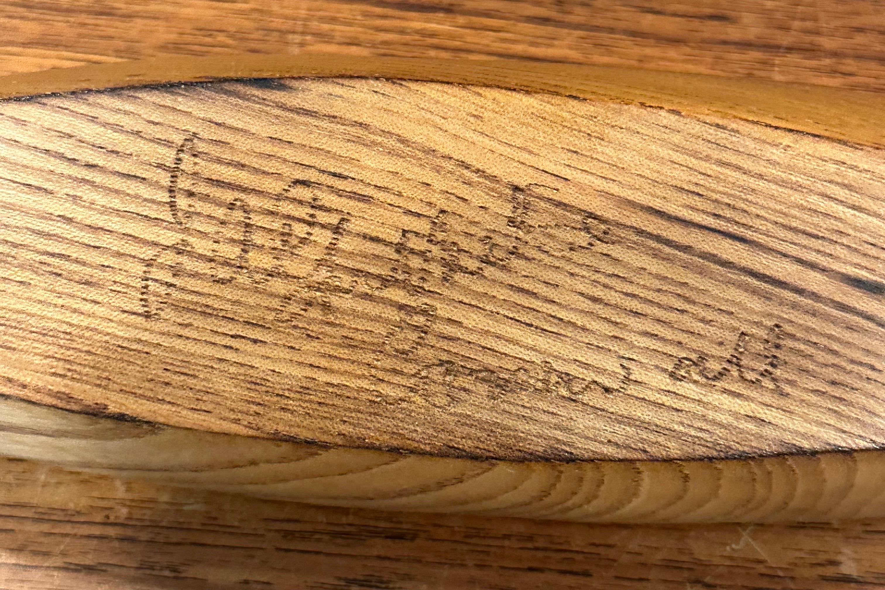 Large Hand Carved Teak Sailboat Sculpture - Signed in vendita 8