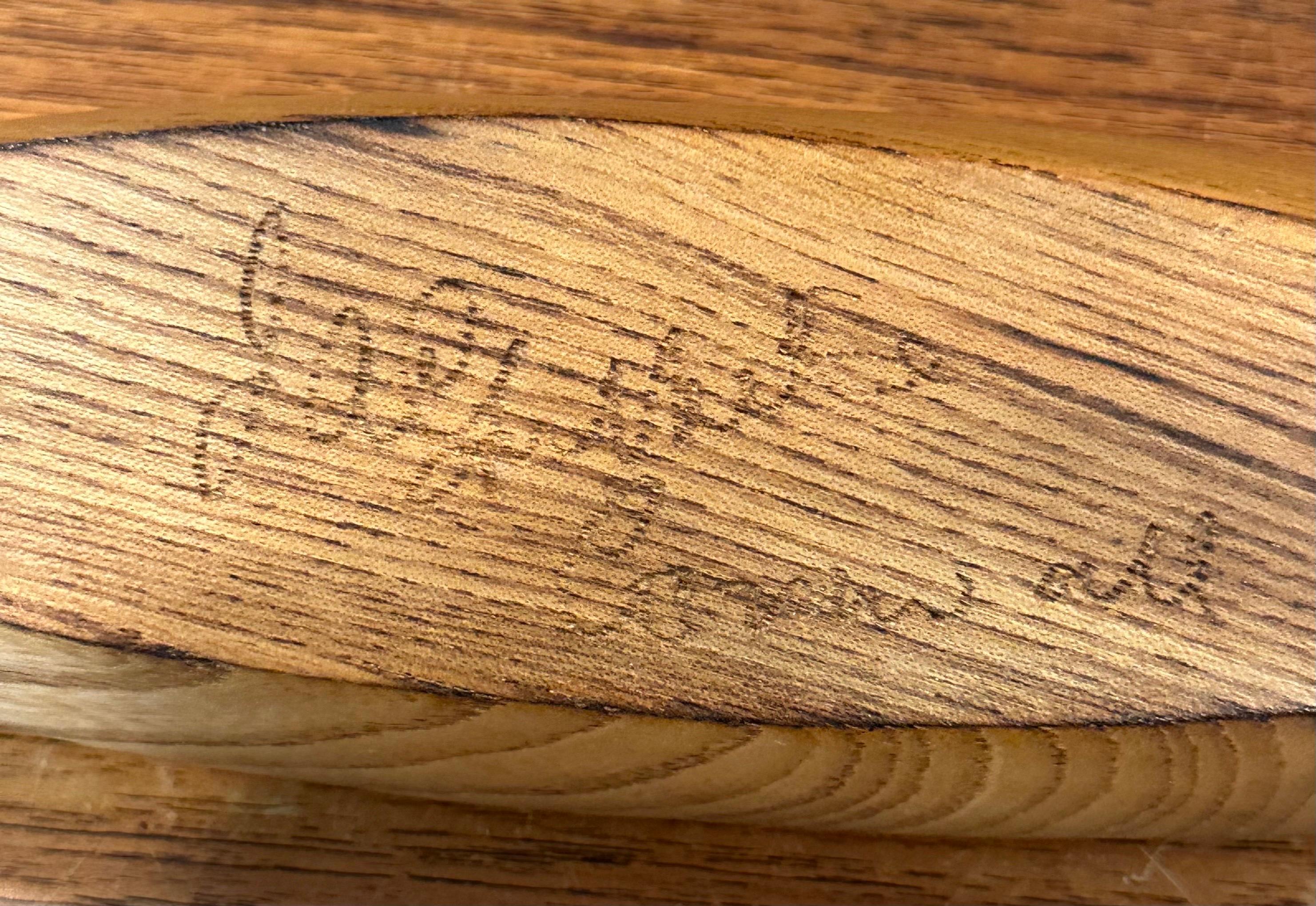 Large Hand Carved Teak Sailboat Sculpture - Signed in vendita 1