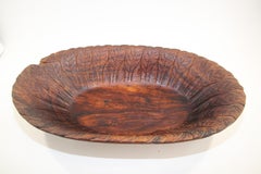 Large Hand-Carved Tribal Wooden Bowl from the Batak of Sumatra