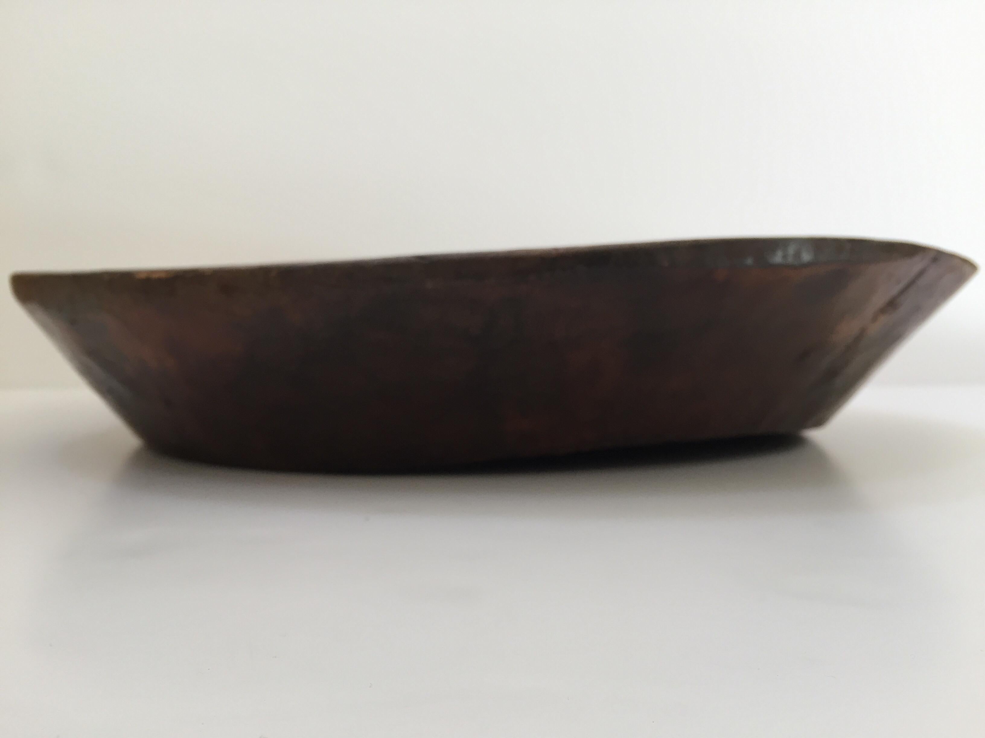 Large Hand-Carved Tribal Wooden Bowl from the Batak of Sumatra 4