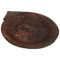 Large Hand-Carved Tribal Wooden Bowl from the Batak of Sumatra