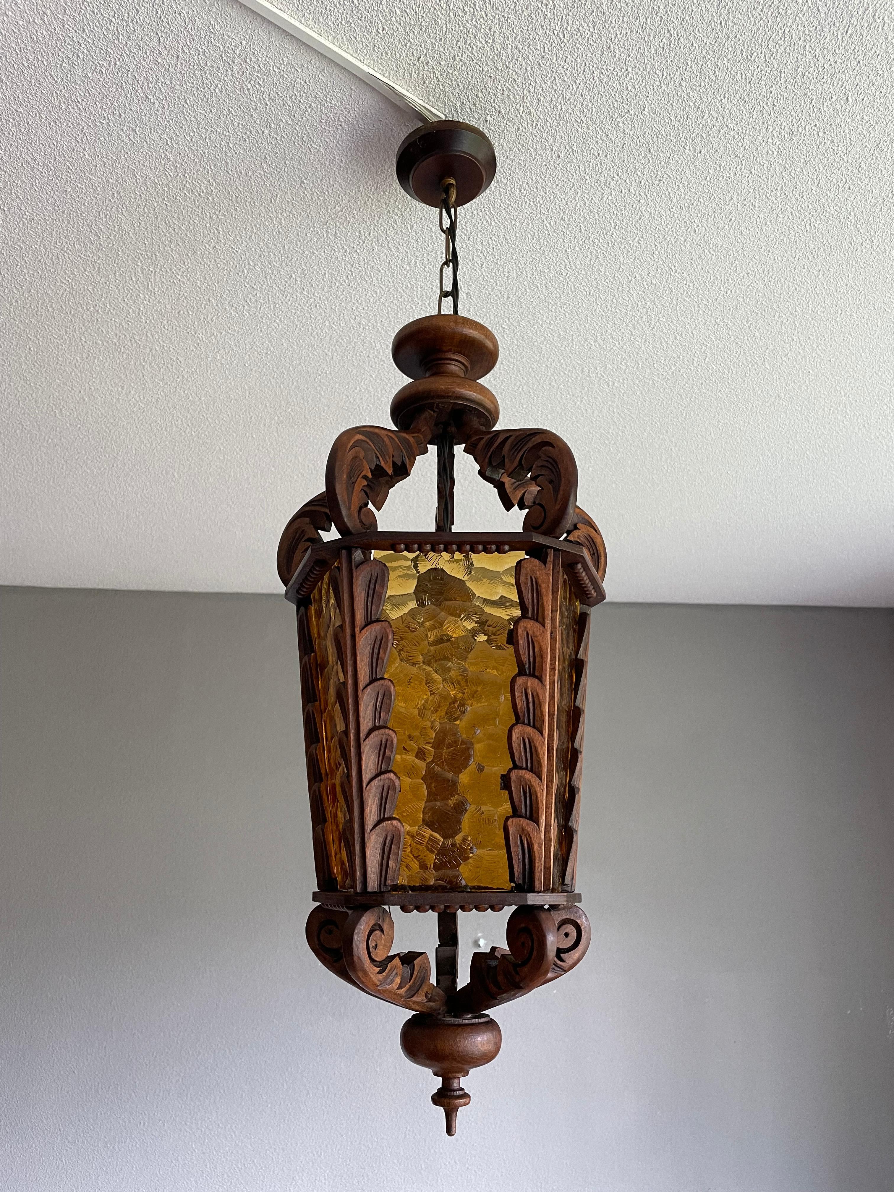 wood lantern pendant light