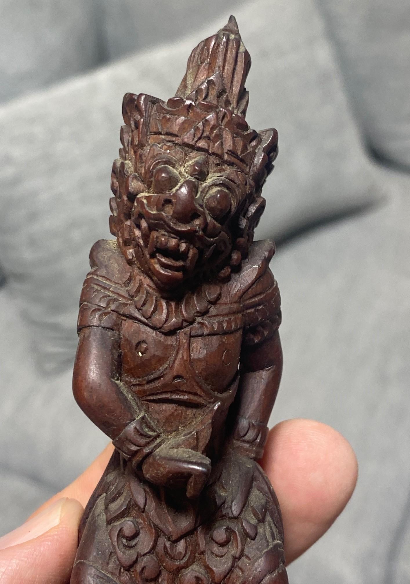 Large Hand Carved Wood Indonesian Asian Village Temple Scene Sculpture Model For Sale 12