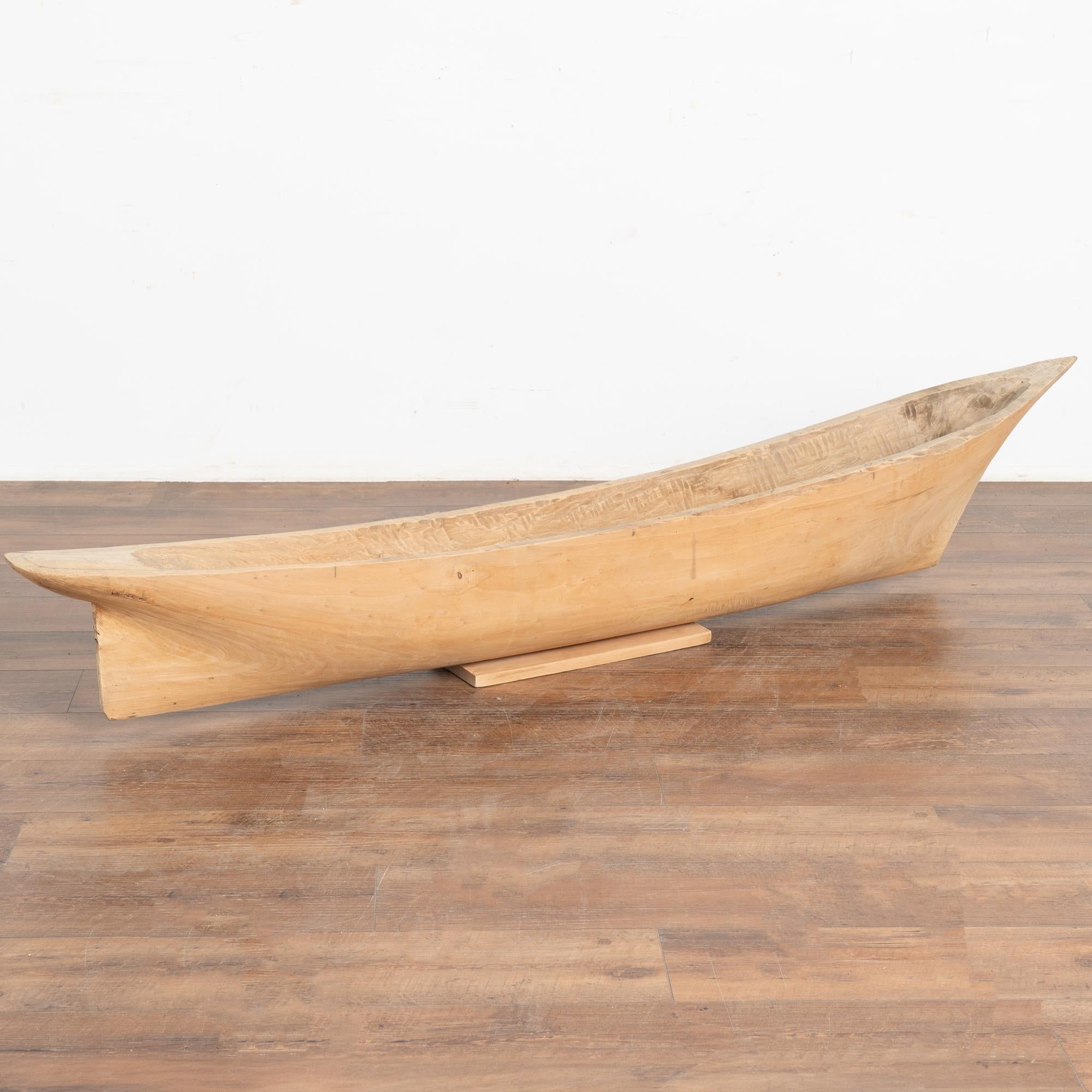 Large Hand Carved Wooden Model Boat, Denmark circa 1900's For Sale 3