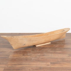 Large Hand Carved Wooden Model Boat, Denmark circa 1900's