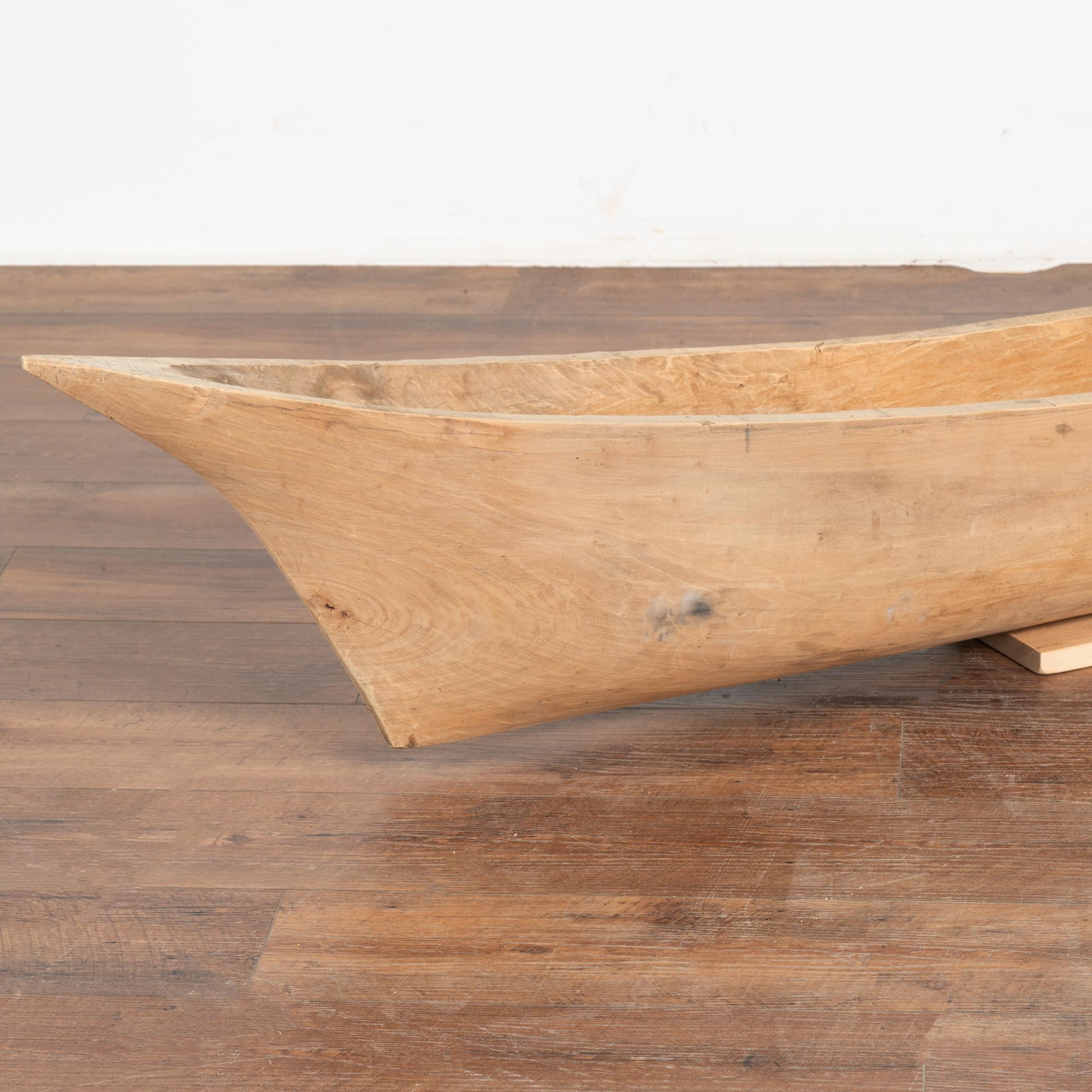Hand-Carved Large Hand Carved Wooden Model Boat, Denmark circa 1900's For Sale