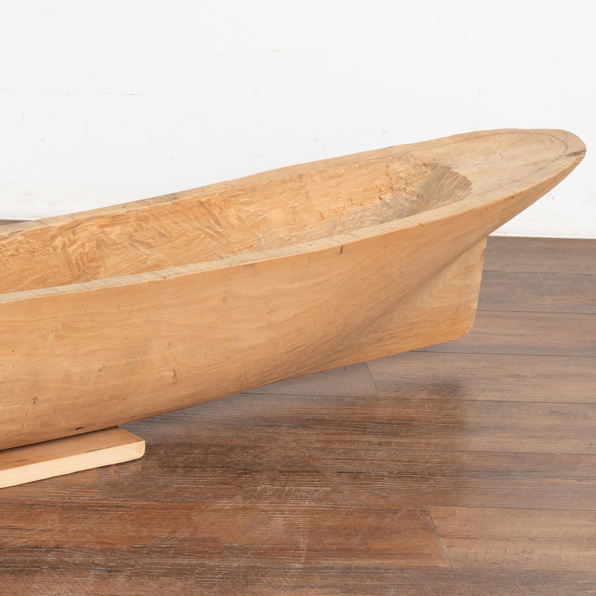 20th Century Large Hand Carved Wooden Model Boat, Denmark circa 1900's For Sale