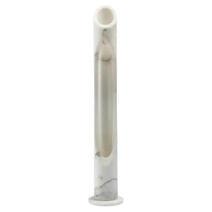 Große handgefertigte Armonia-Vase aus Bianco-Arabescato-Marmor L von Jacopo Simonetti im Angebot 7