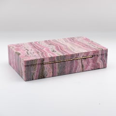 Large Handcrafted Rhodochrosite Hinged Box