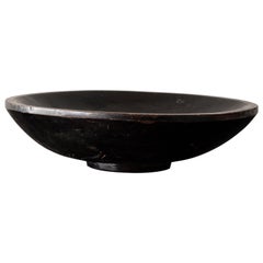 Large Hand-Curved Wooden Bowl