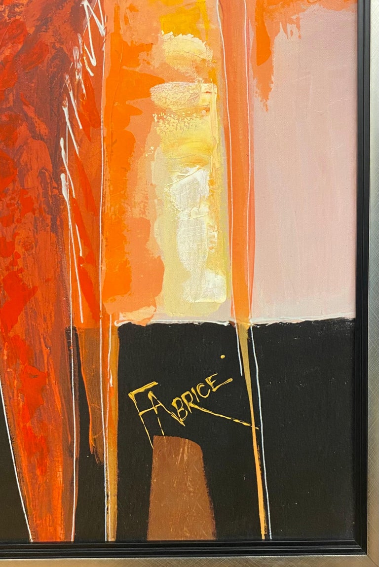 Large Hand Embellished Giclee on Canvas by Fabrice, Signed Titled