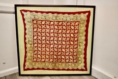 Large Hand Embroidered Coverlet