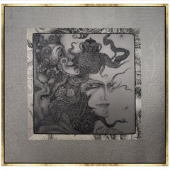 Matrix, Swarovski e fili d'argento ricamati , in stock