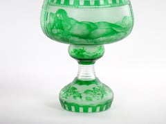 Large Hand Etched / Decorated Venetian Centerpiece Bowl