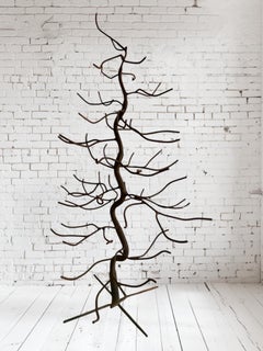 Large Hand Forged Iron Garden Tree Sculpture