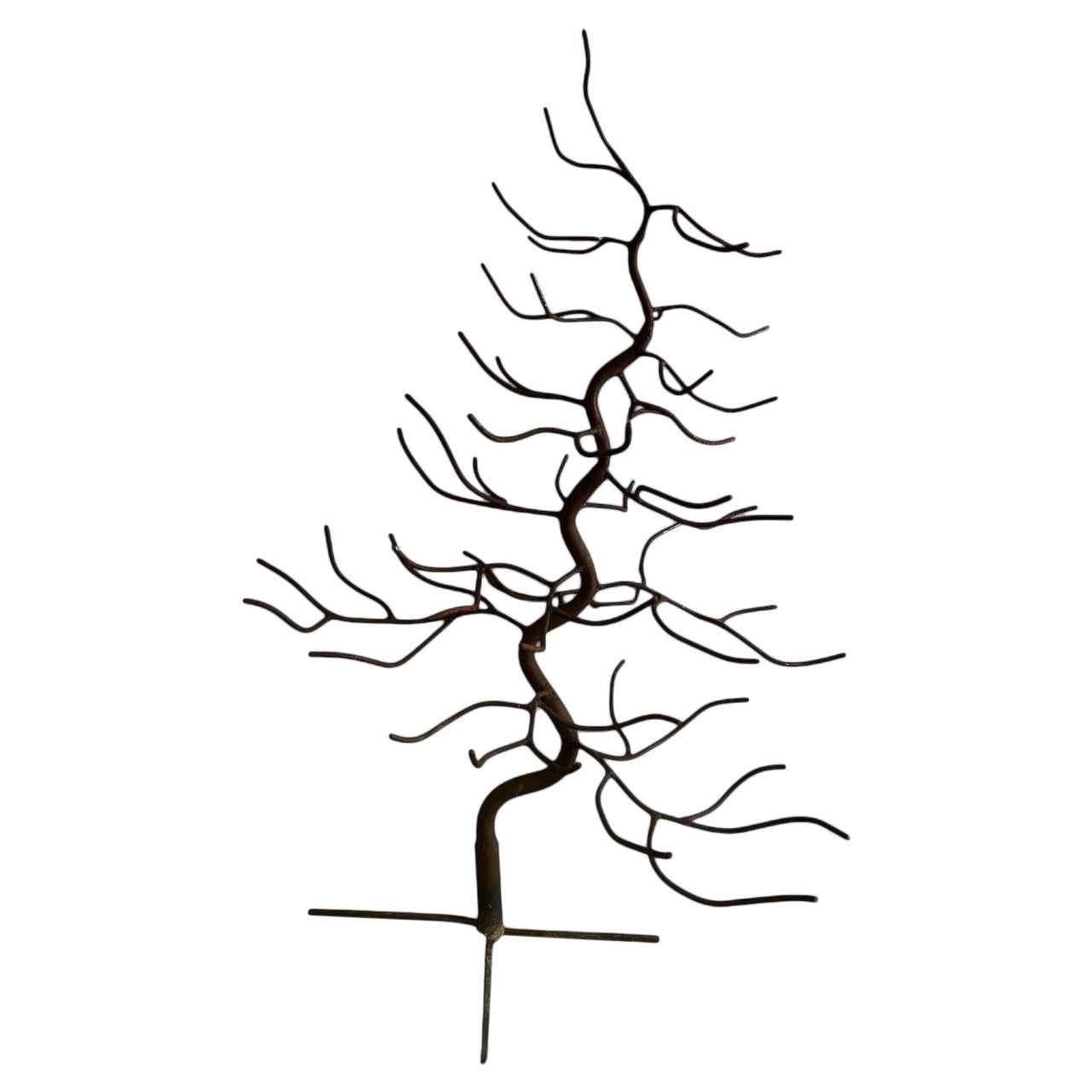 Large Hand Forged Iron Garden Tree Sculpture