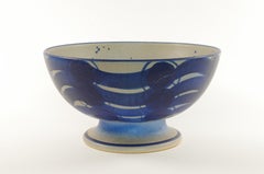 Große handglasierte Schale von Lisa Larson für Gustavsberg K-Studion, Schweden, 1980er Jahre