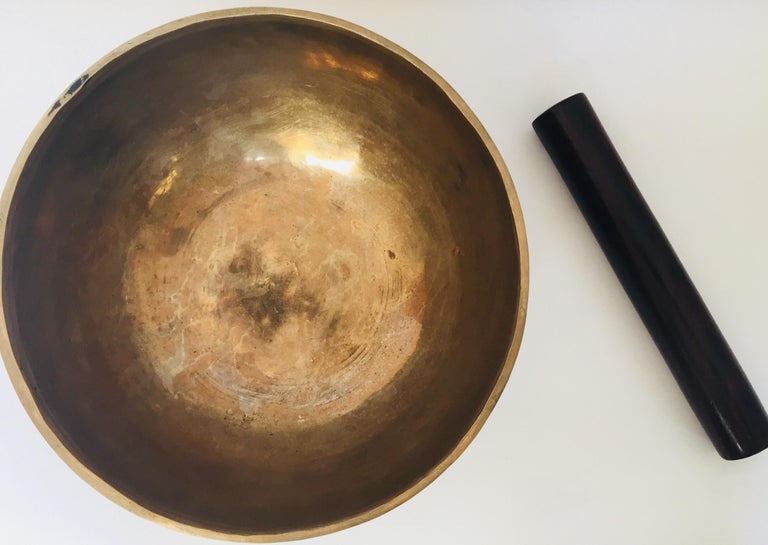 Large HandHammered Brass Singing Bowl at 1stDibs